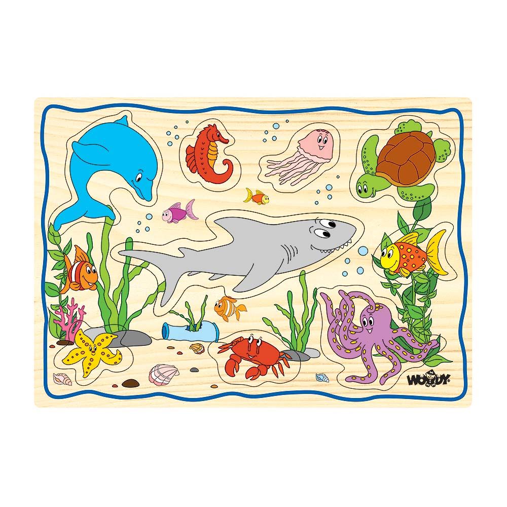 Woodyland, Дървен пъзел с дръжки, Животните в морето