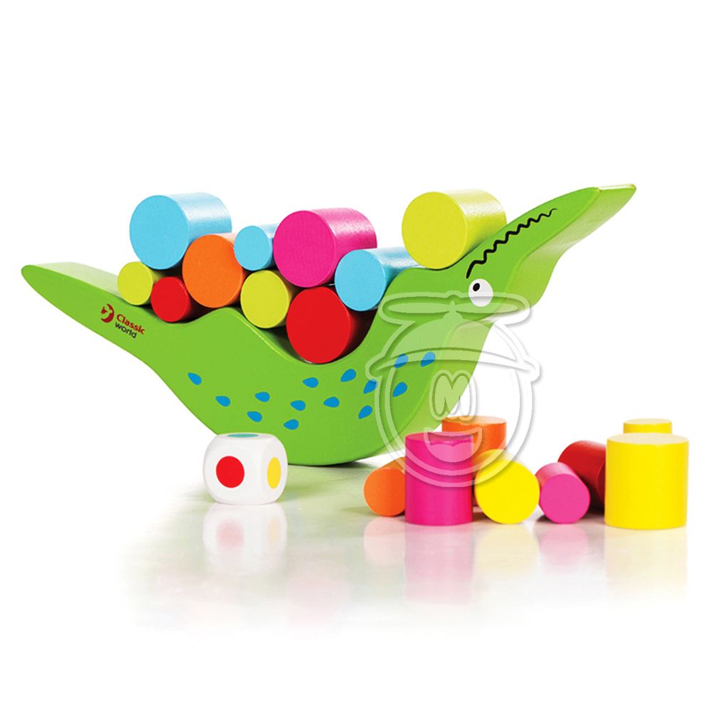 Classic world, Дървено игра за баланс със зарче, Крокодил