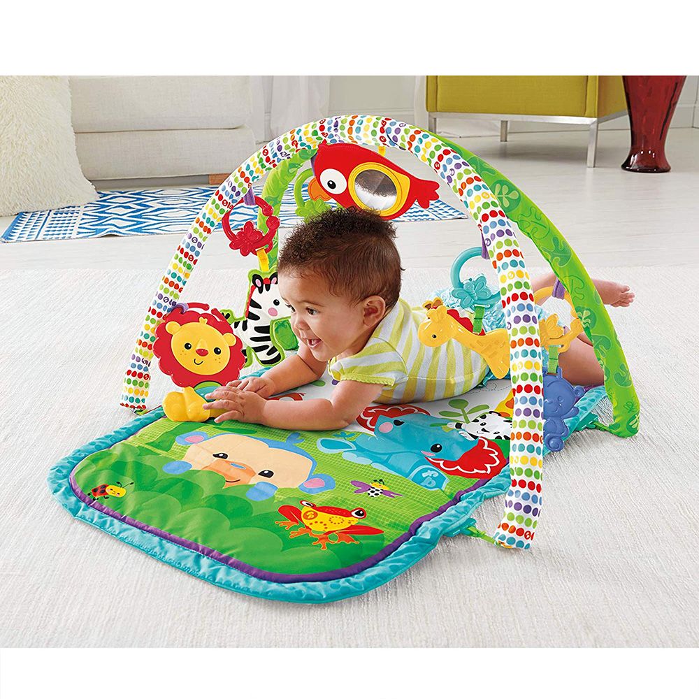 Бебешка музикална активна гимнастика, 3 в 1, Тропическа гора