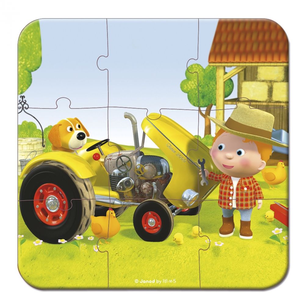 Пъзел, Жълтото тракторче