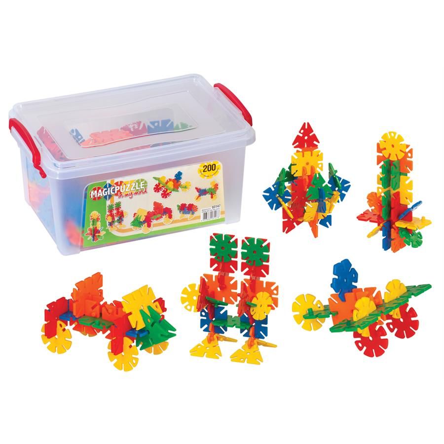 Dede toys, Пластмасов конструктор, Magic Puzzle, 200 части