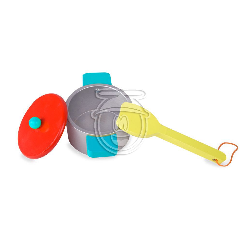 Детска дървена кухня с аксесоари, синя