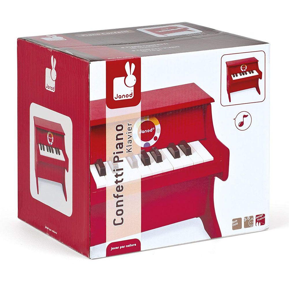 Дървено пиано, червено