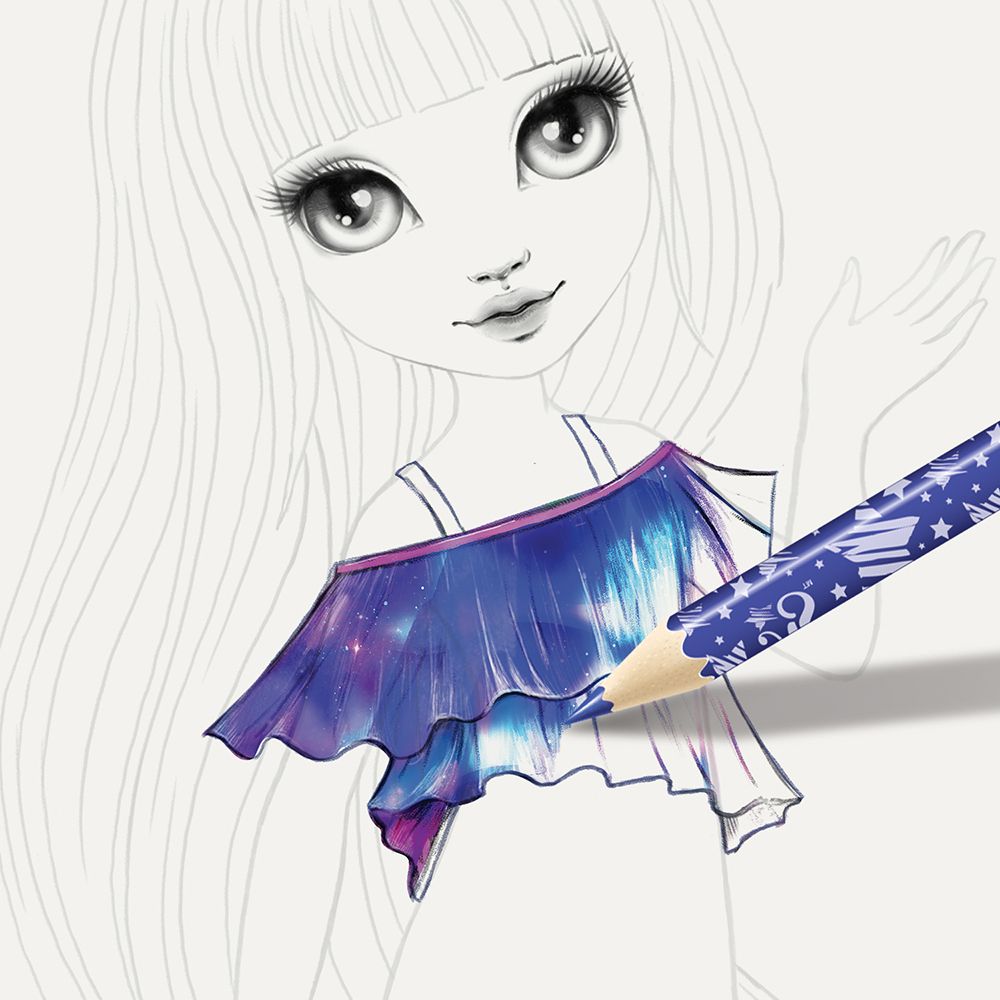 Книжка за рисуване със шаблони и стикери, Мода с Изадора