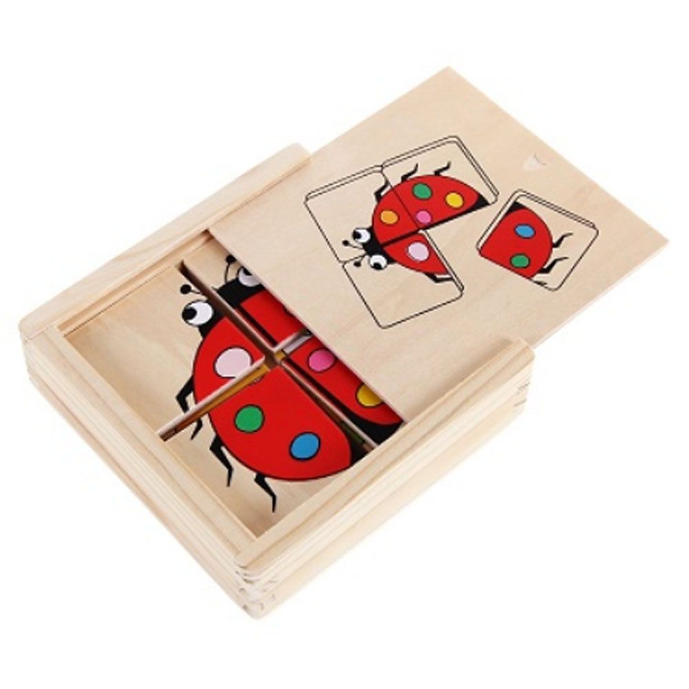 Комплект 4 дървени пъзела, Калинка