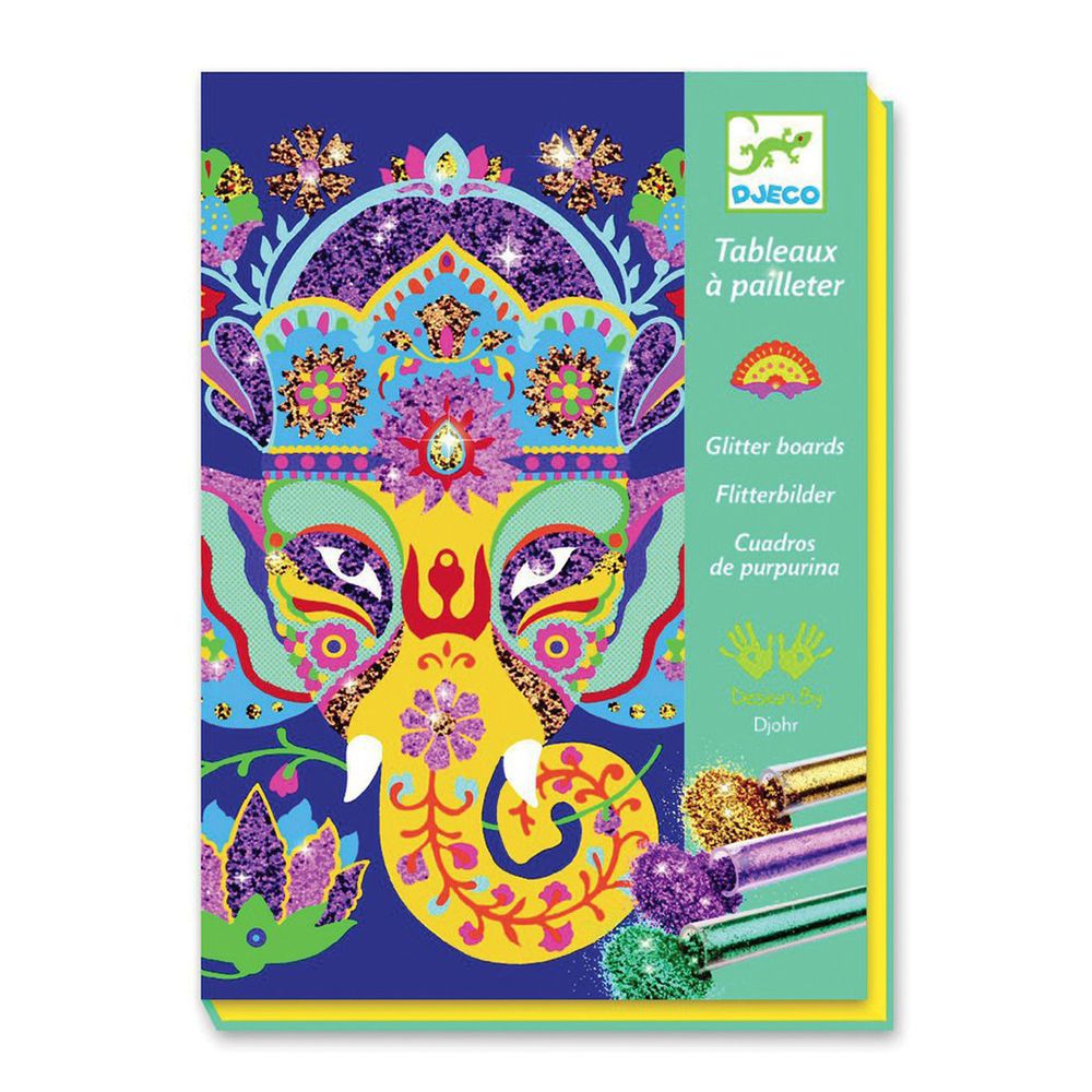 Djeco, Комплект за рисуване с брокат, Животни