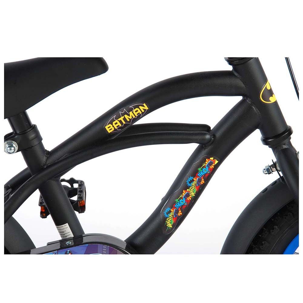 Детски велосипед, Батман, с помощни колела, 12 инча