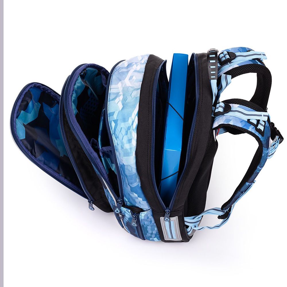 Анатомична ученическа раница, Квадратно синьо