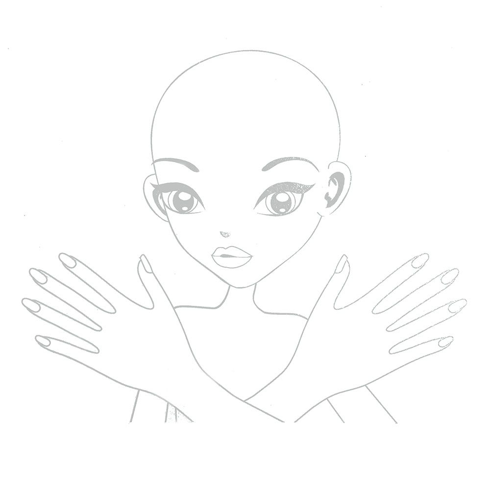 Книжка за рисуване със стикери и шаблони, Гримове и прически