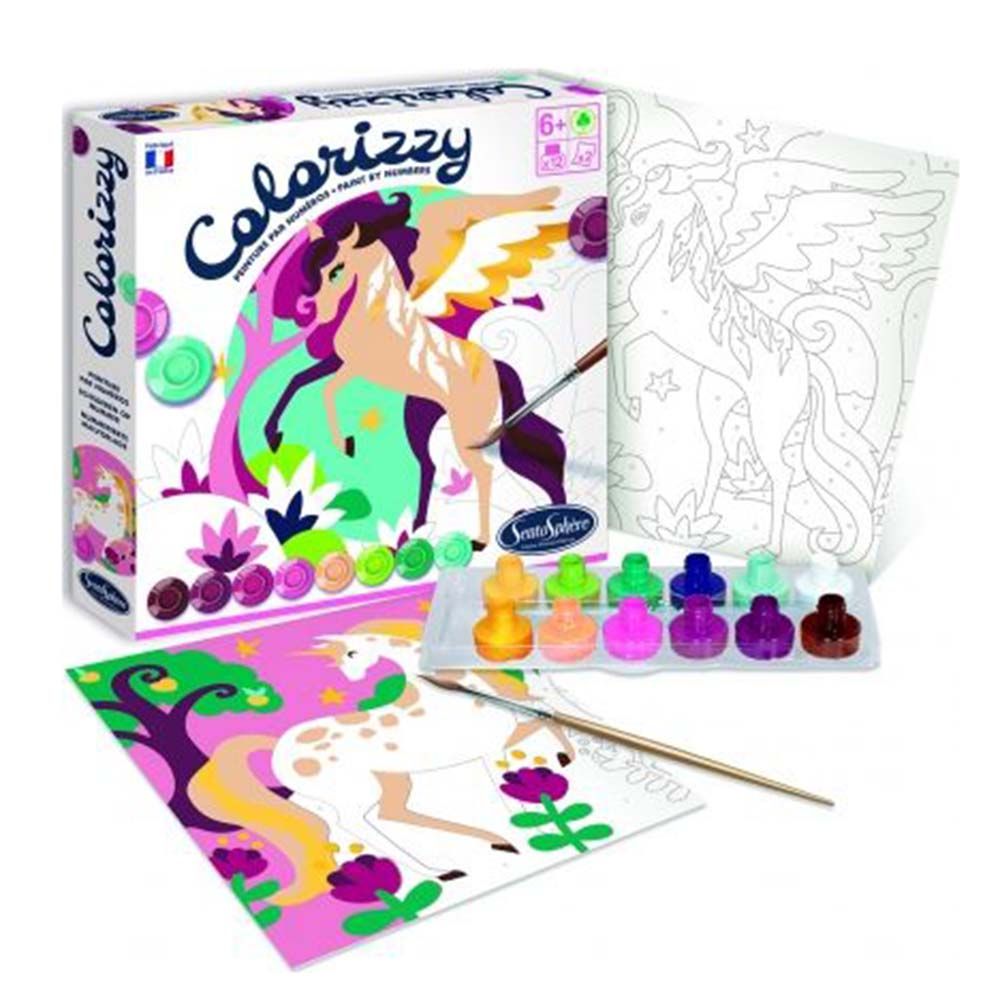 Комплект за оцветяване по номера, Еднорози