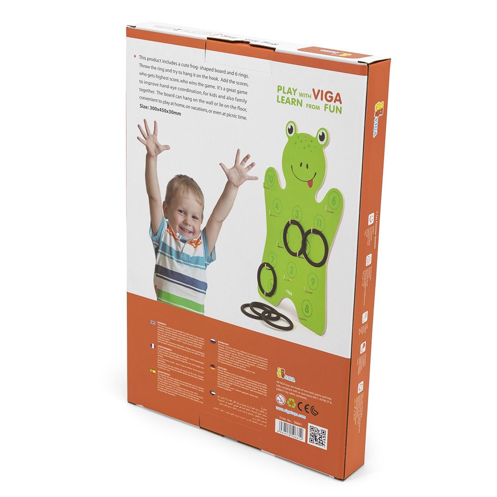 Дървена игра за стена с рингове, Жаба