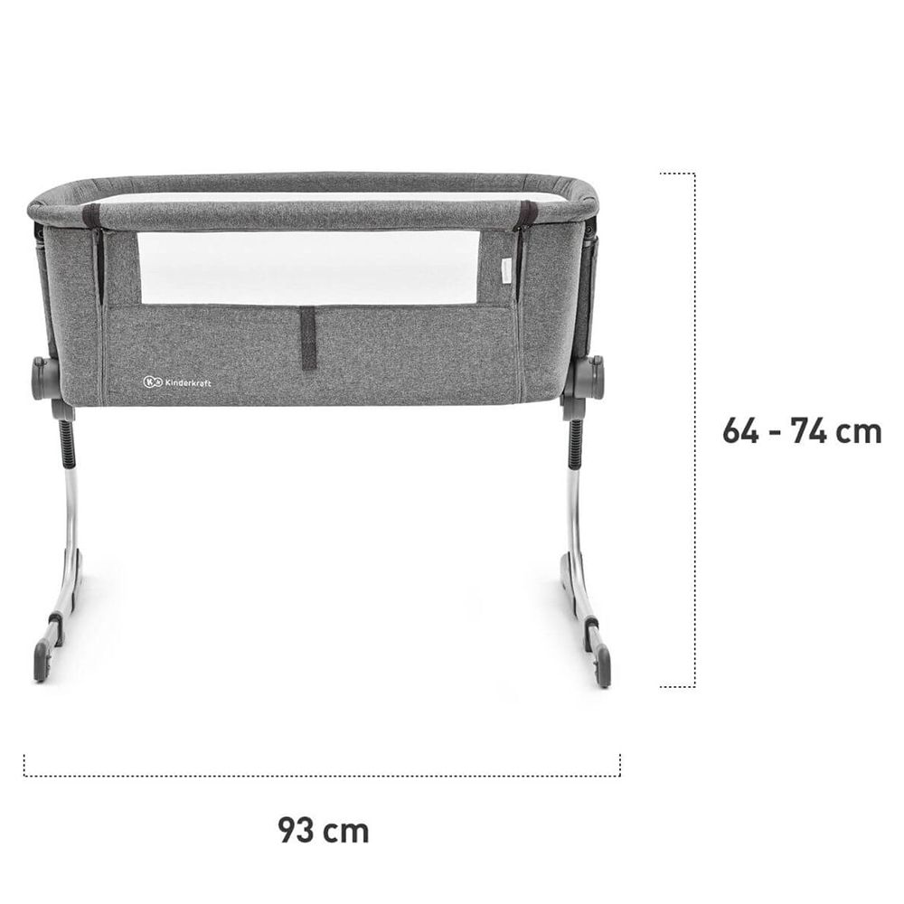 Бебешка кошара UNO, 2 в 1, сива