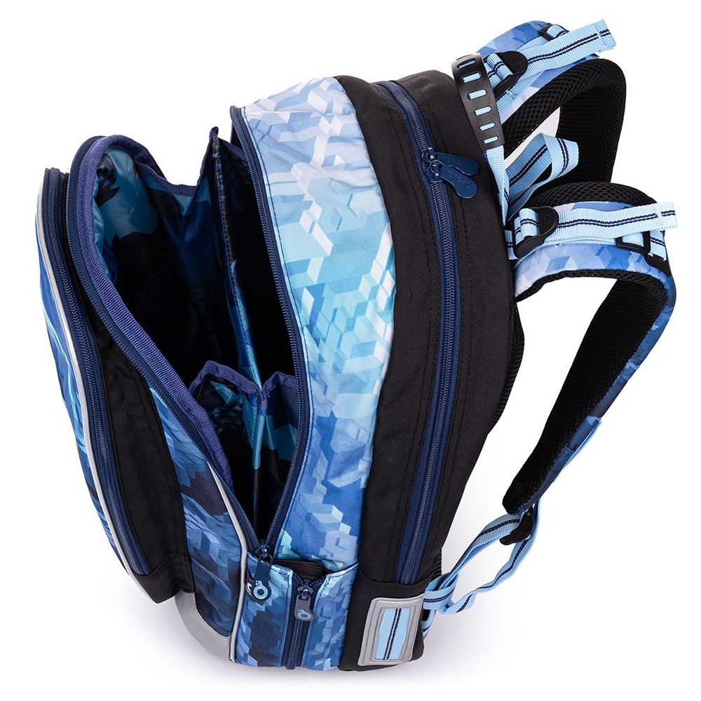 Анатомична ученическа раница, Квадратно синьо