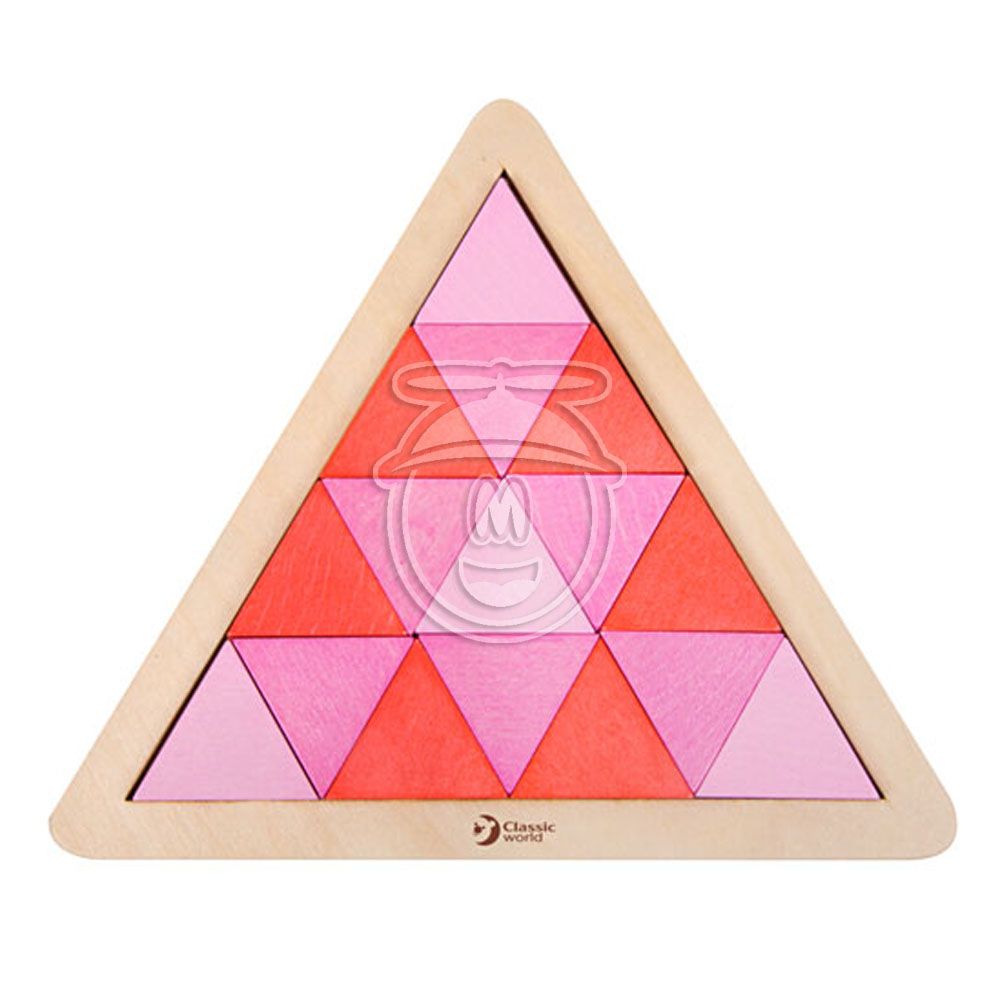 Дървена мозайка с триъгълници