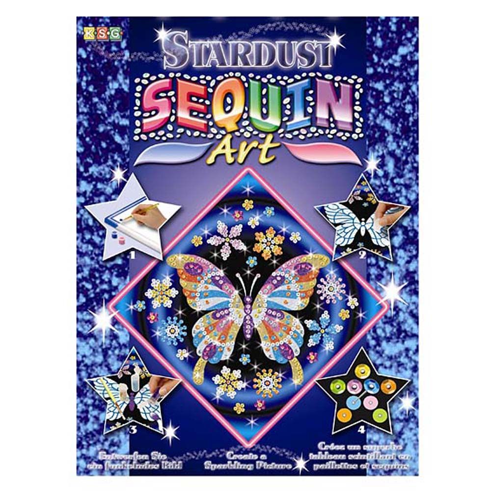 KSG crafts, Изкуство с пайети и блестящ пясък, Пеперуда