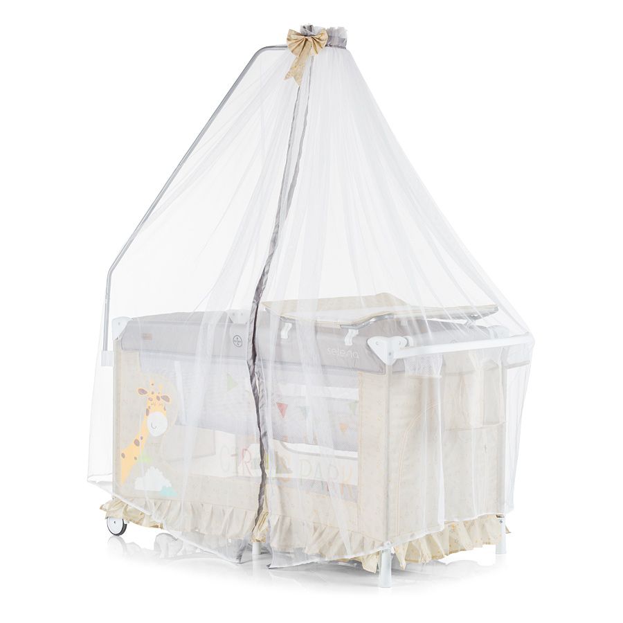 Kошара за спане и игра със балдахин, Селена, , бежова