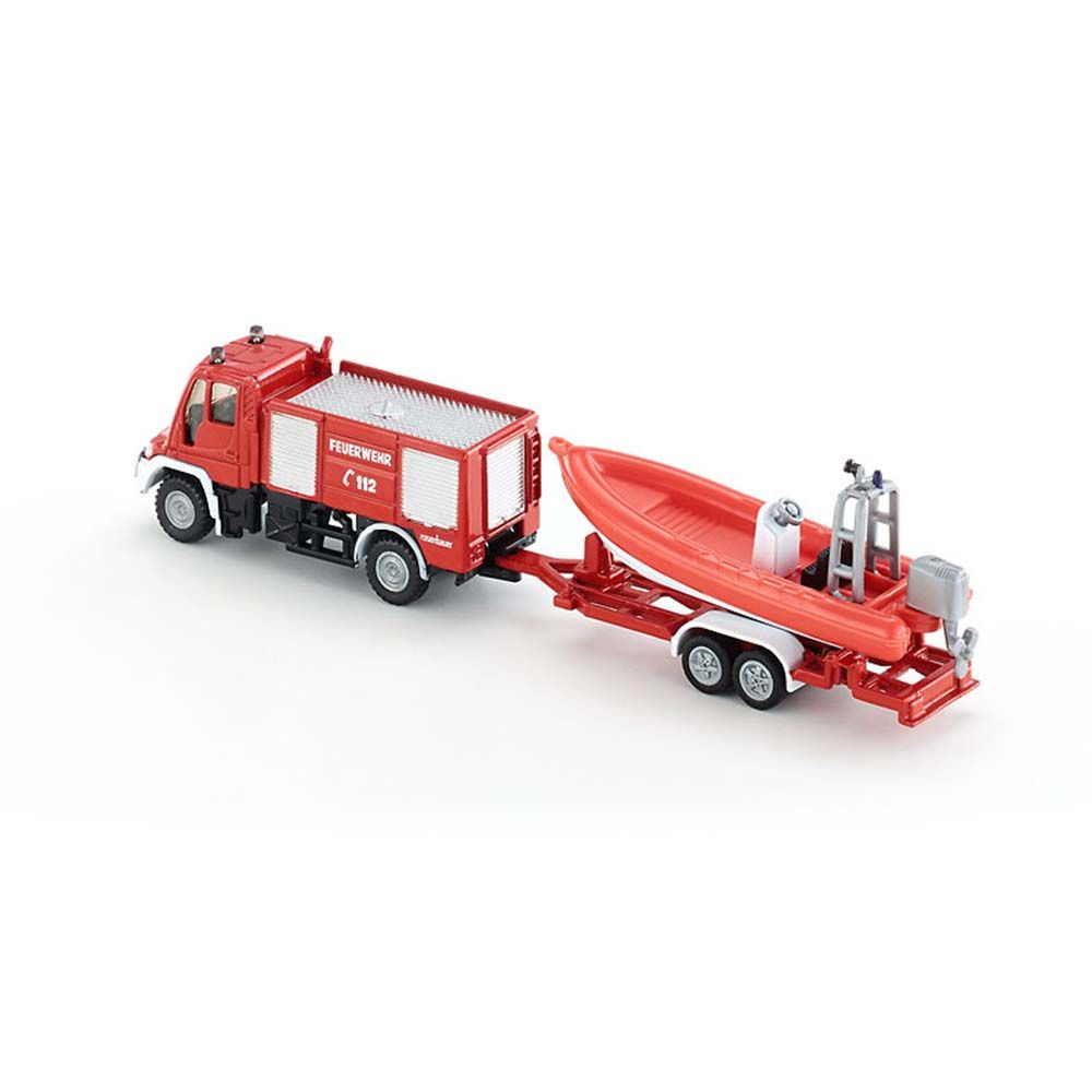 Пожарникарска кола с ниска платформа и Лодка