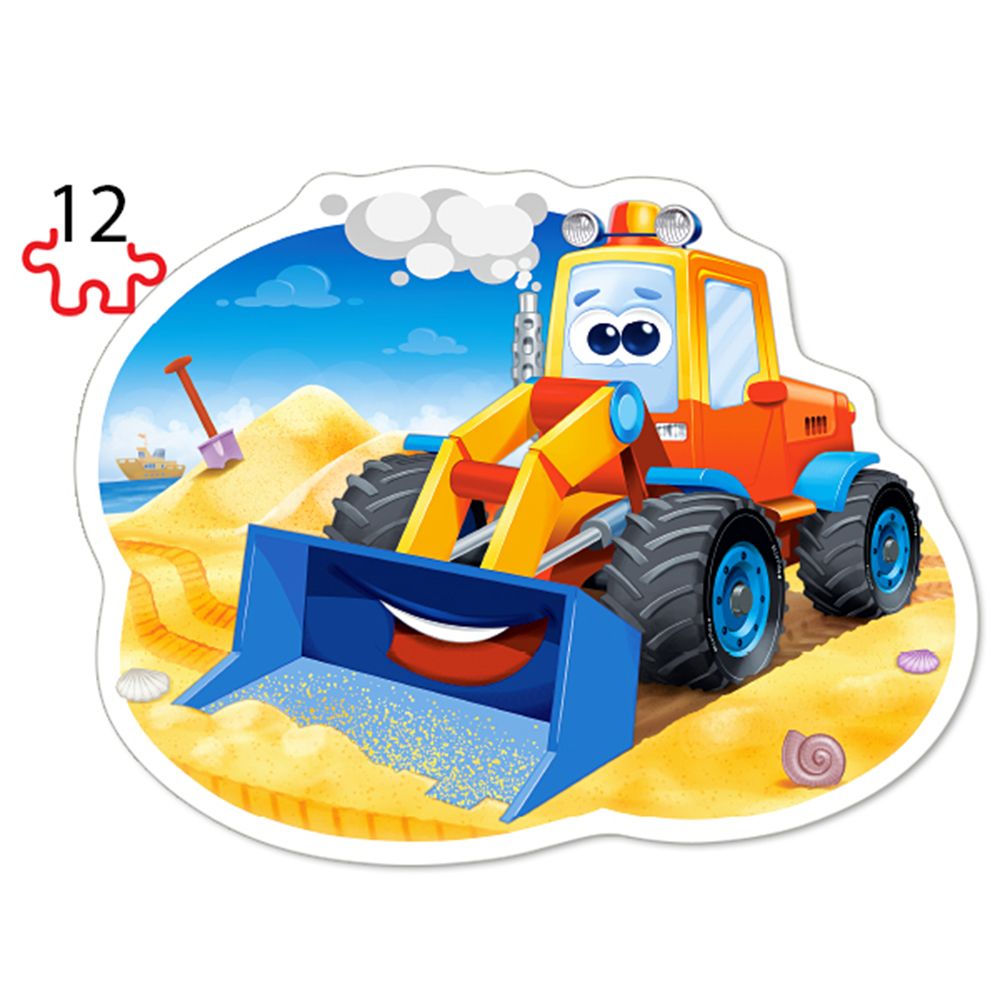 Строителни машини, пъзел с 8, 12, 15 и 20 чаcти