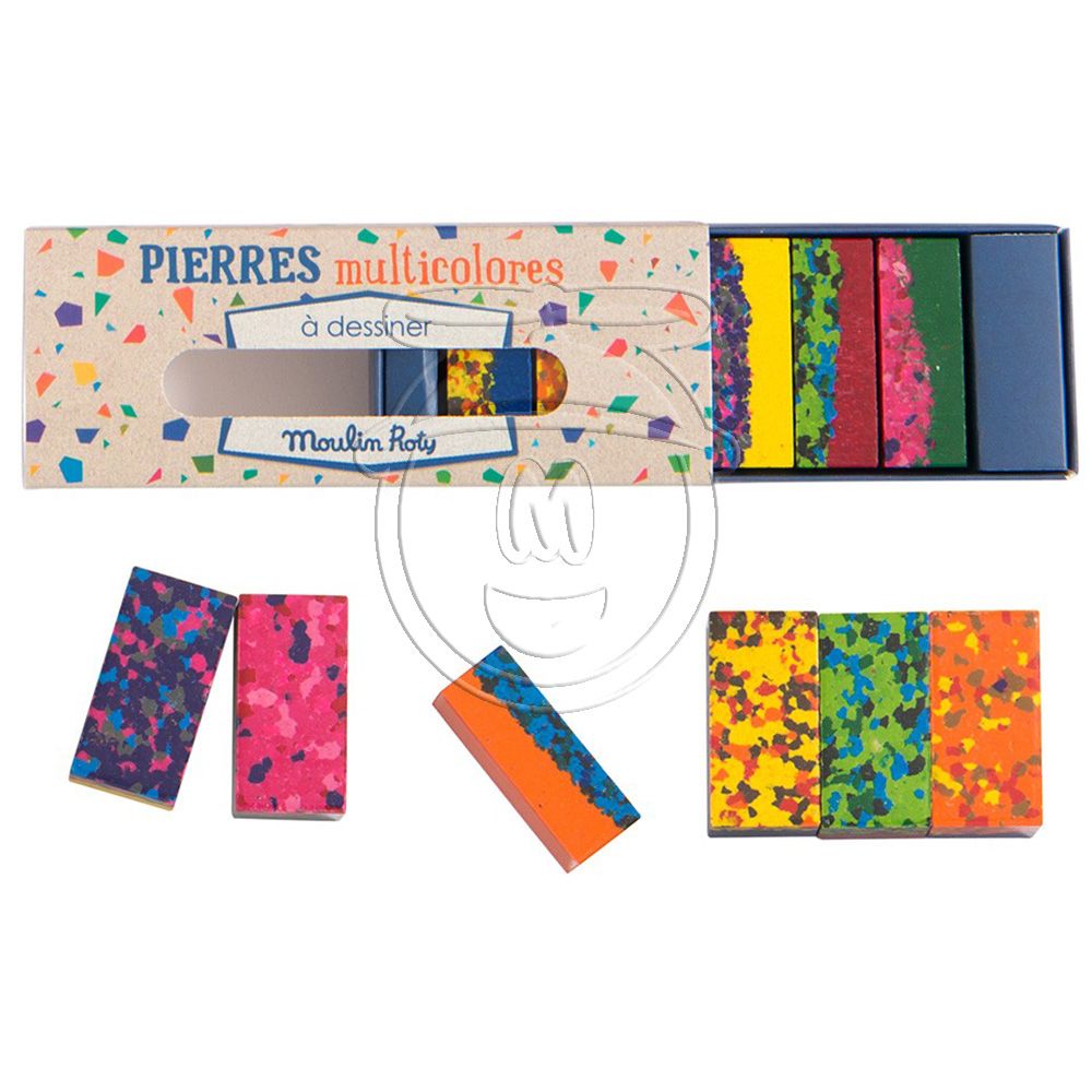 Moulin Roty, Многоцветен восък за рисуване, 6 бр.