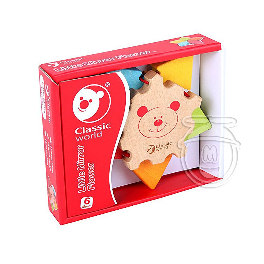 Дървена бебешка играчка, Цвете с огледало