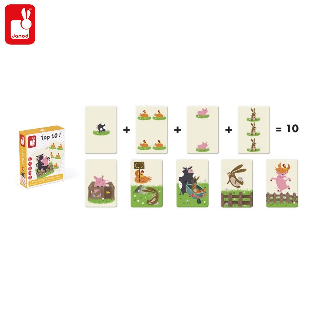 Janod, Карти за игра, Брой и смятай до 10