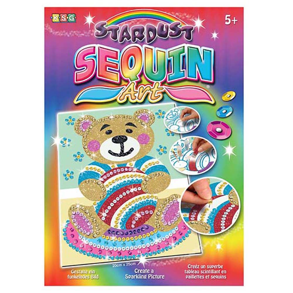 KSG crafts, Изкуство с пайети и блестящ пясък, Мече