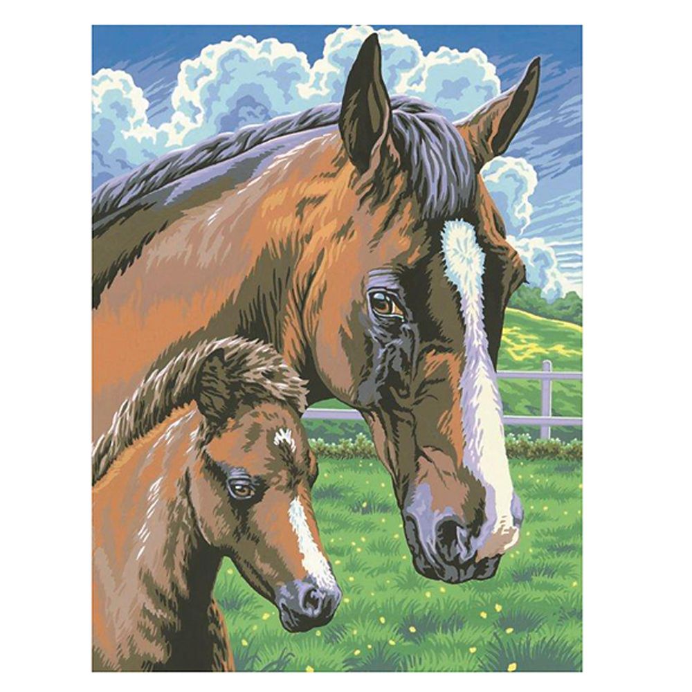 KSG crafts, Рисуване по номера с акрилни бои, Коне