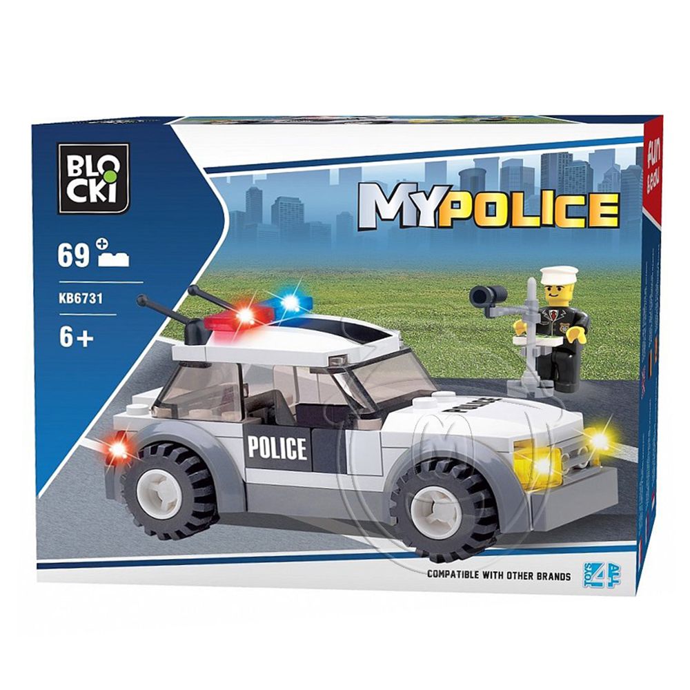 Blocki, Конструктор, Полицейска кола, 69 ел.