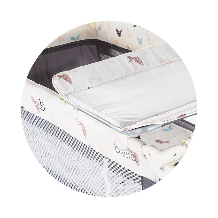 Детска кошара за спане и игра Бела, , графит