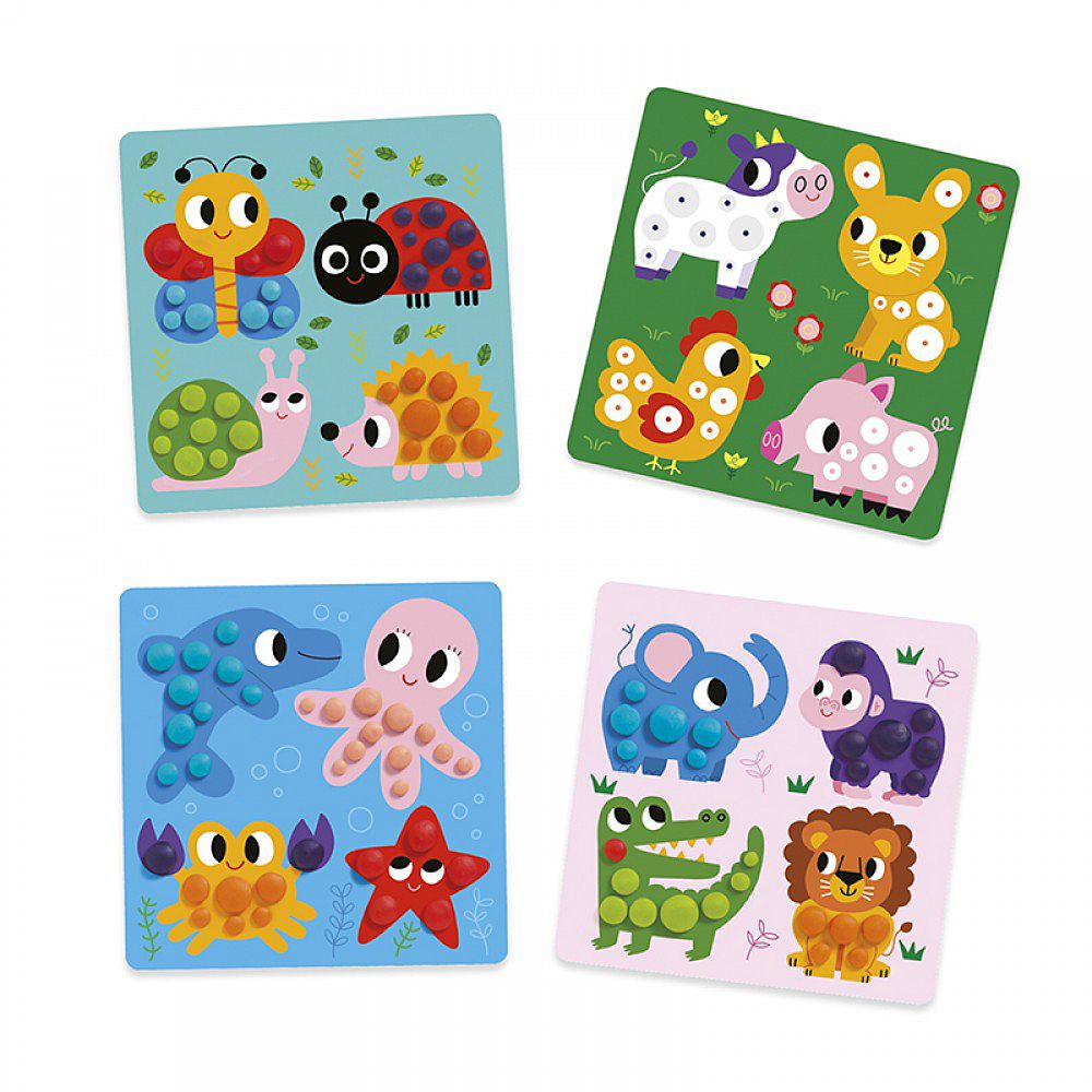 Направи картини с пластелин, Весели животни