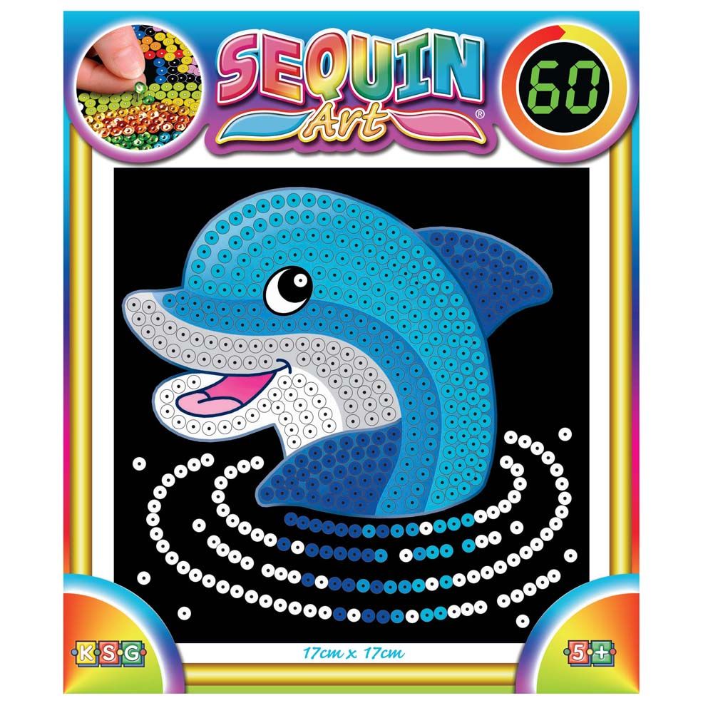 KSG crafts, Изкуство с пайети за 60 миннути, Делфин