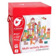 Дървен цветен конструктор, Африка, 100 части