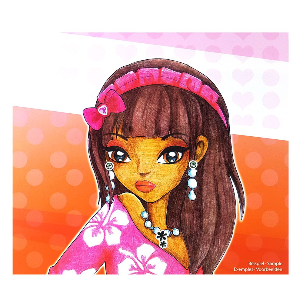 Книжка за рисуване със стикери и шаблони, Гримове и прически