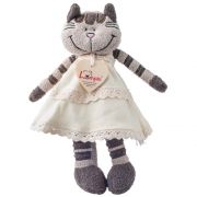 Плюшено коте с рокля Ангелика, 23 см
