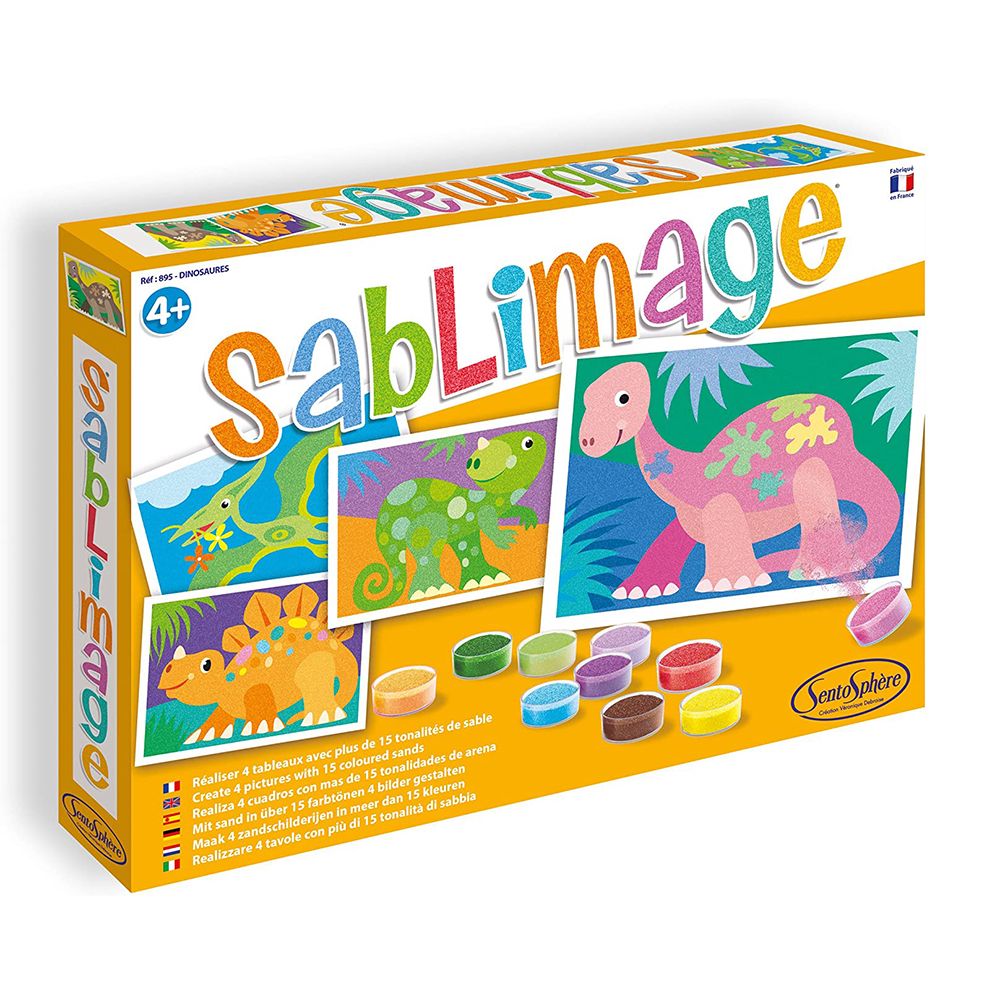 SentoSphere, Kомплект за рисуване с цветен пясък, Светът на динозаврите