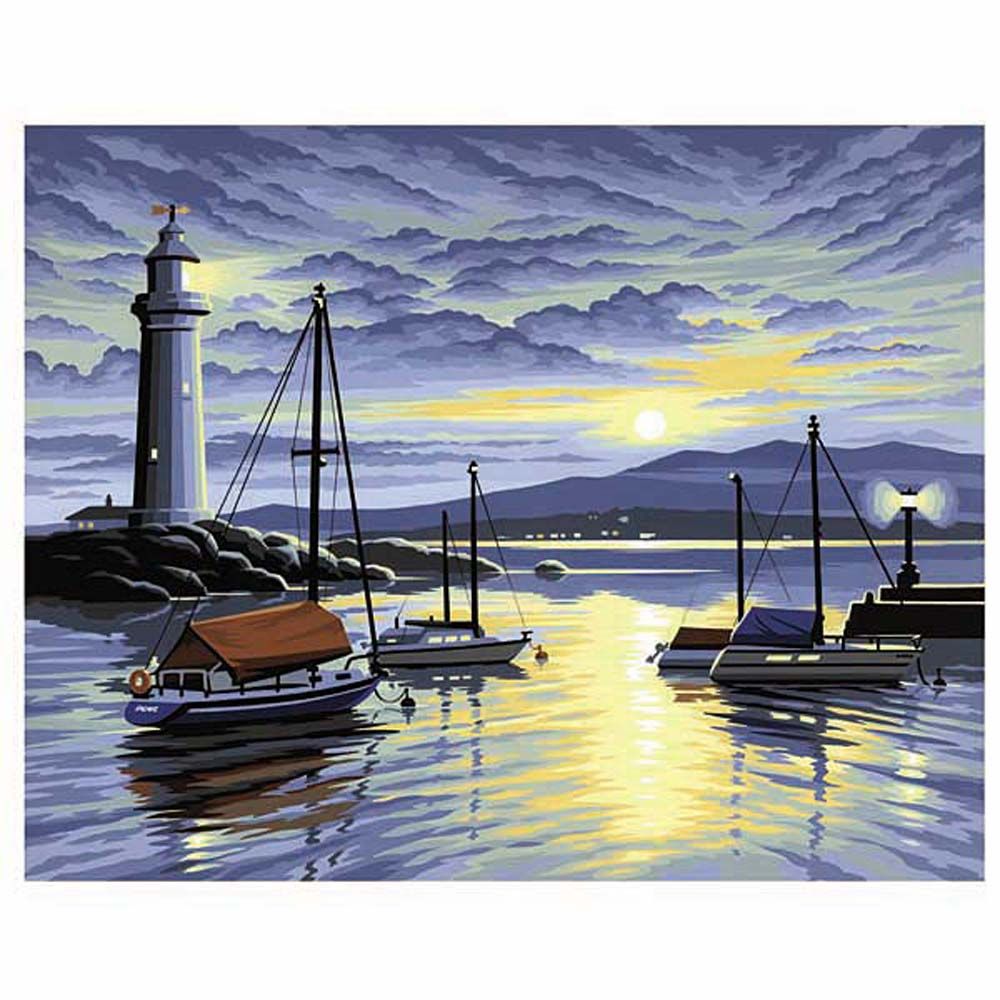 KSG crafts, Рисуване по номера, Изгрев, голям размер