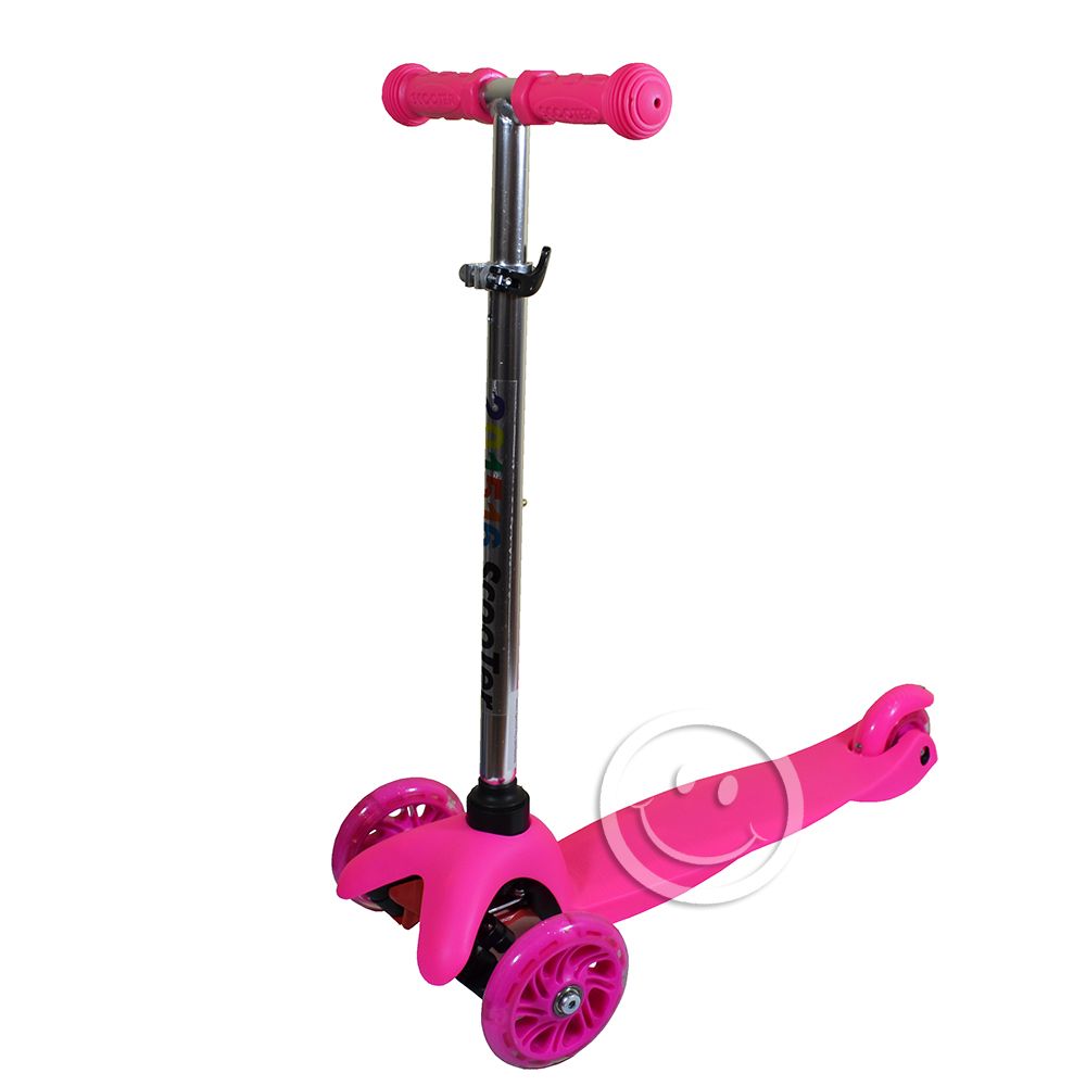 ScooTer, Тротинетка със светещи колела, розoва