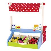 Детски дървен щанд за плодове и зеленчуци