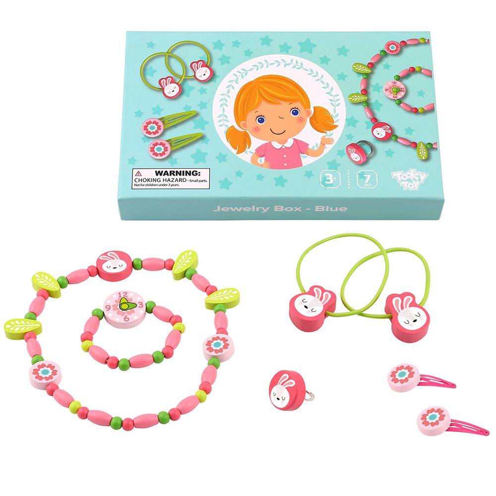 Tooky Toy, Комплект дървени бижута, Зайче