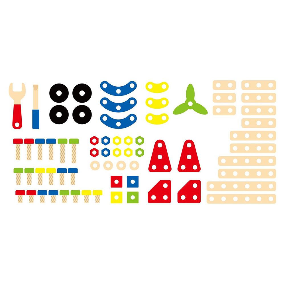 Дървен конструктор, 68 части
