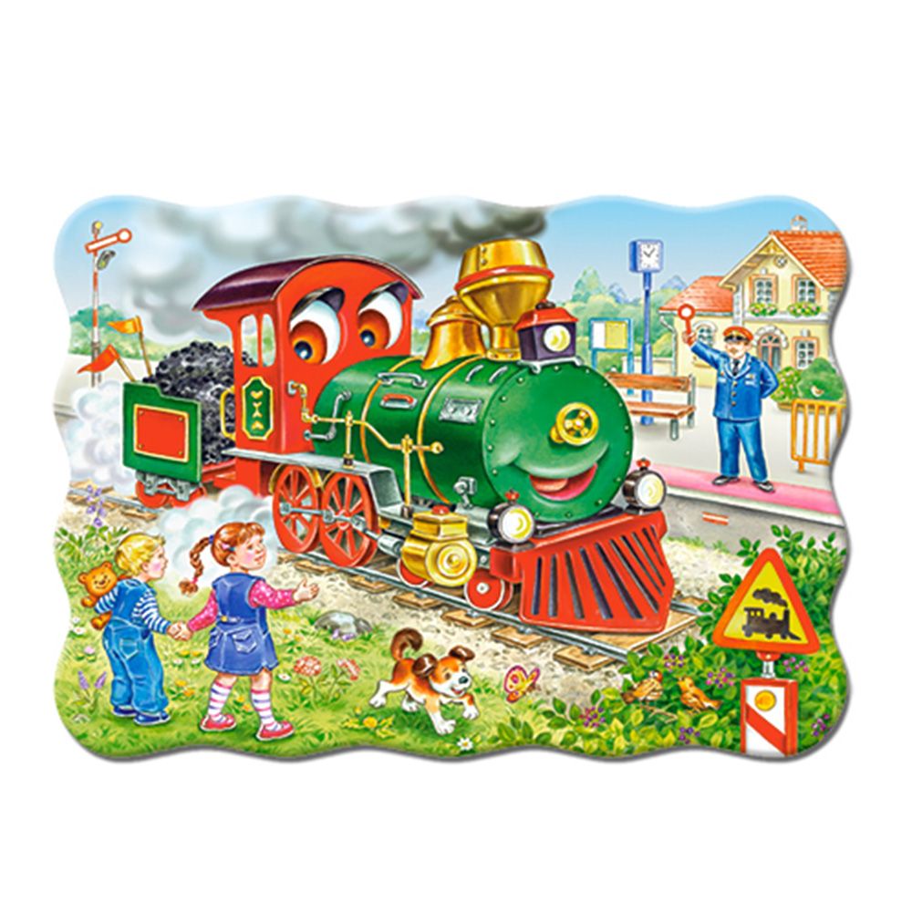 Зелено локомотивче, пъзел 30 части