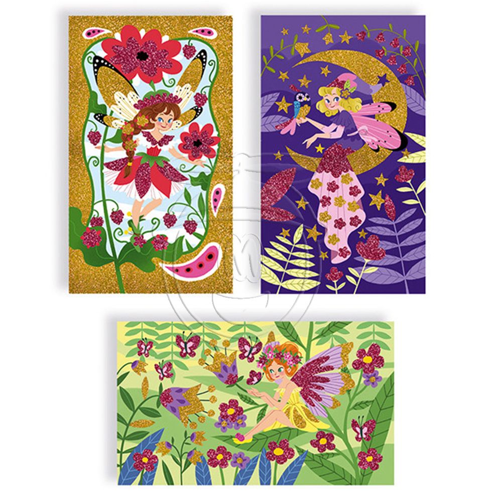 Направи сама картини с брокат, Приказни феи
