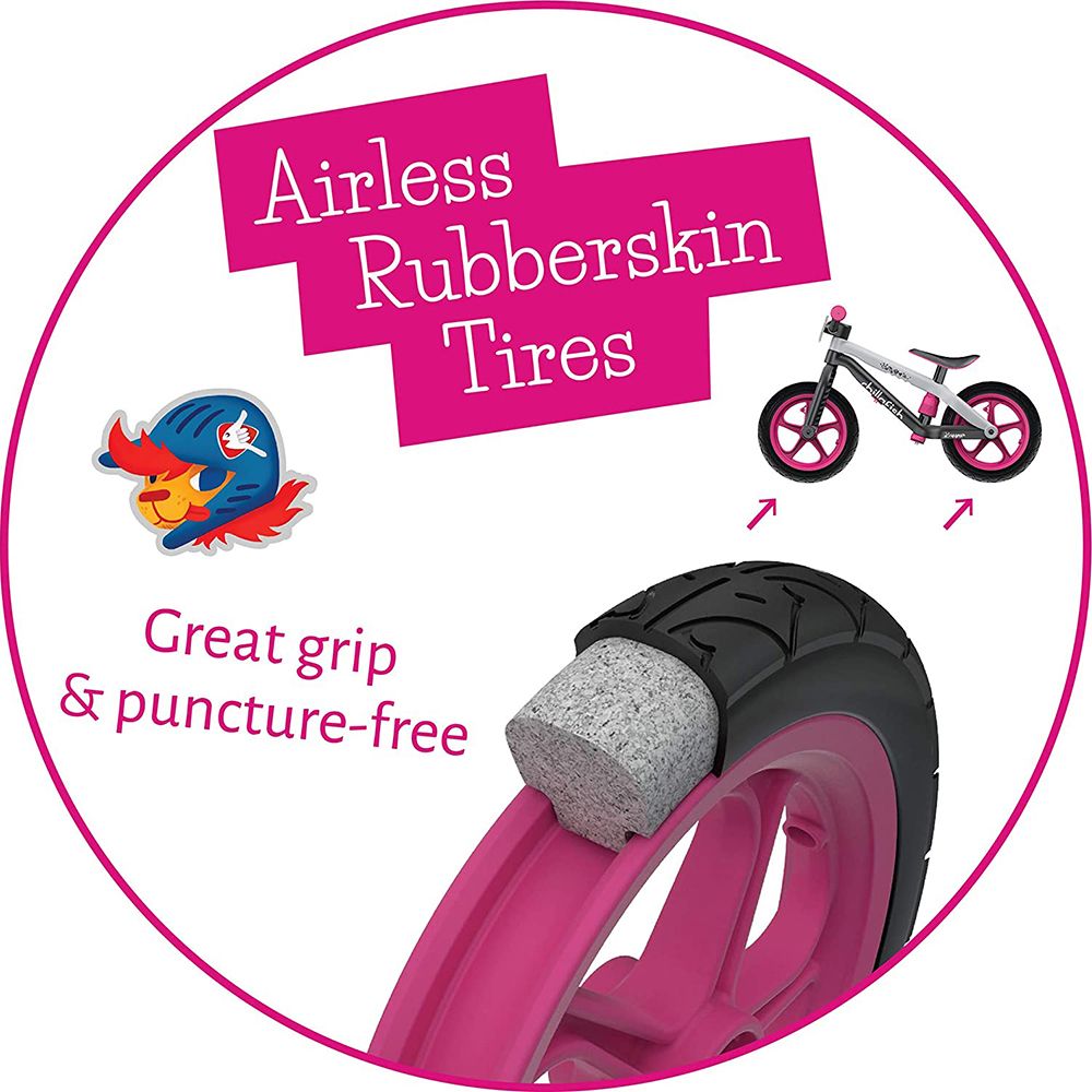 BMXie 02, колело за баланс, розово с черна рамка