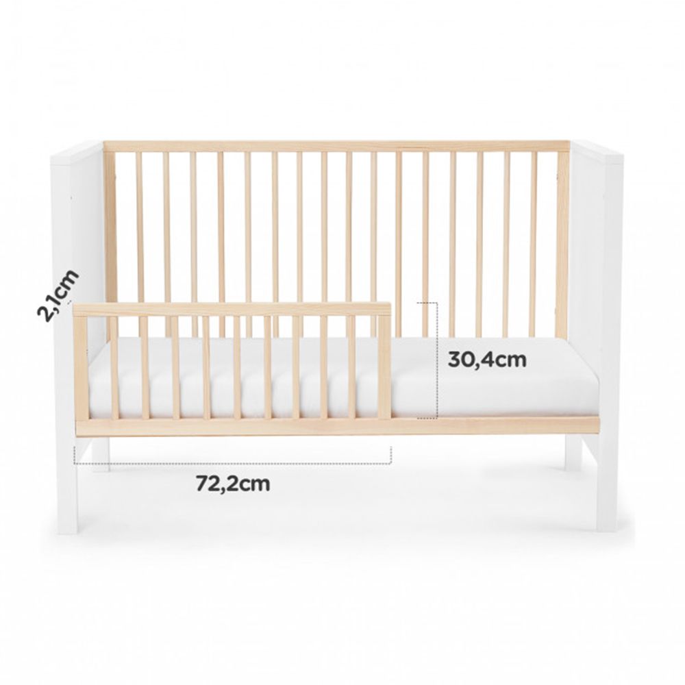 Дървена бебешка кошара MIA, 2 в 1