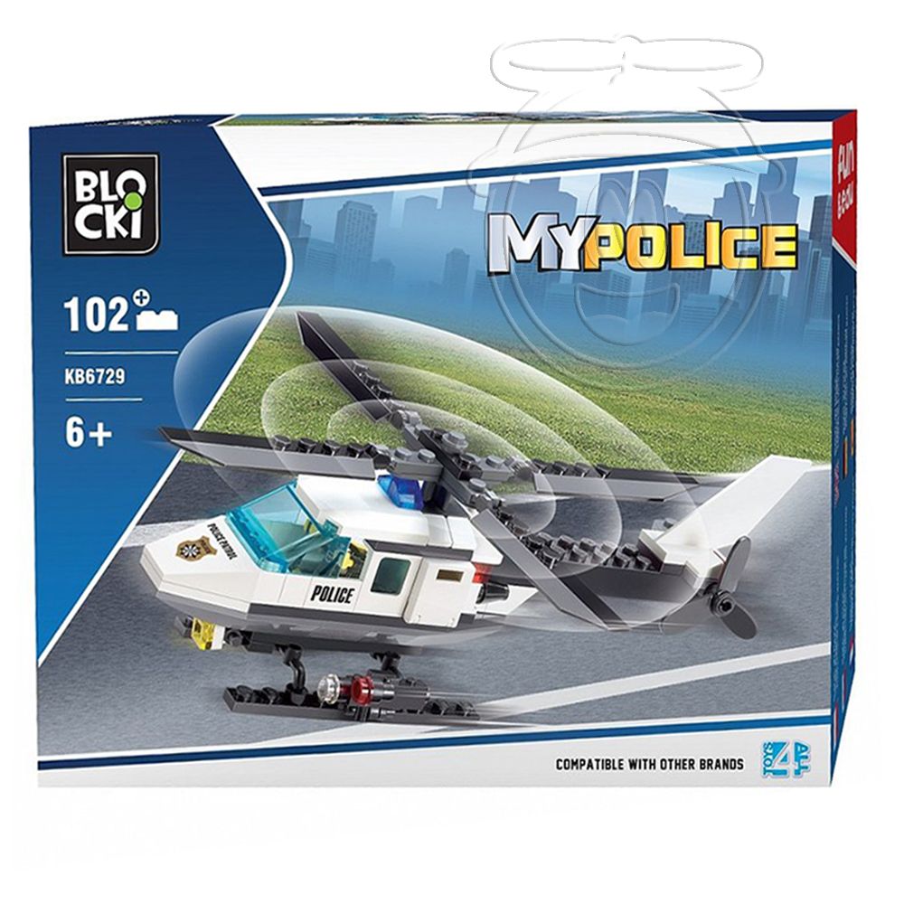 Blocki, Конструктор, Полицейски хелкоптер, 102 ел.
