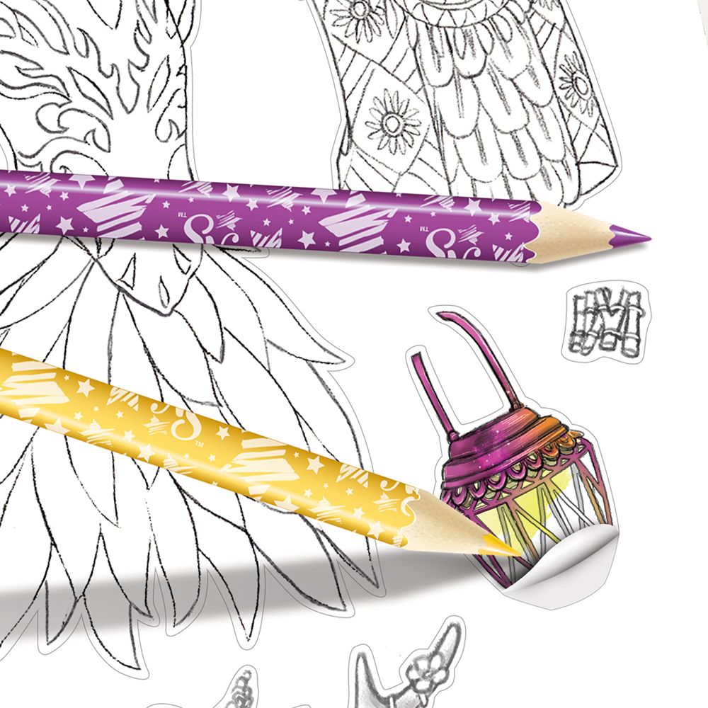 Книжка за рисуване със шаблони и стикери, Мода с Хазелия