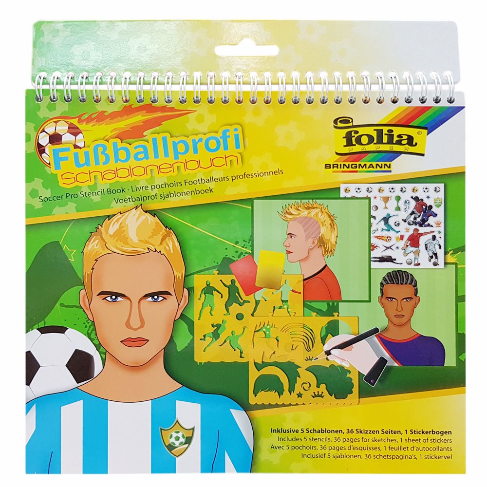 Folia Bringmann, Книжка за рисуване със стикери и шаблони, Футболисти