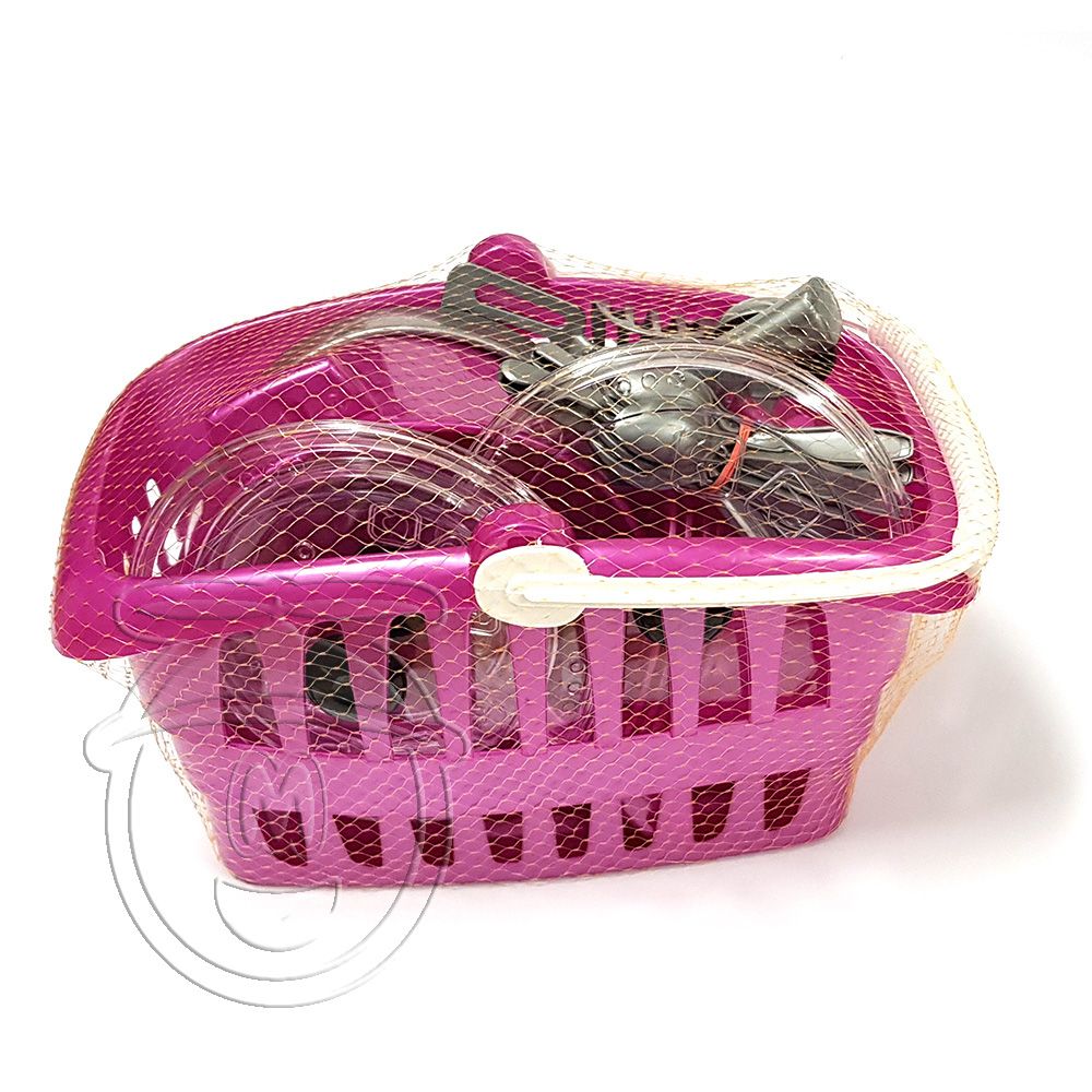 Комплект за готвене и хранене в кошница, 27 части