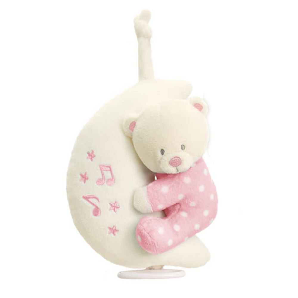 Играчка за креватче, музикална латерна, Бебе Мече на луната, 20 см