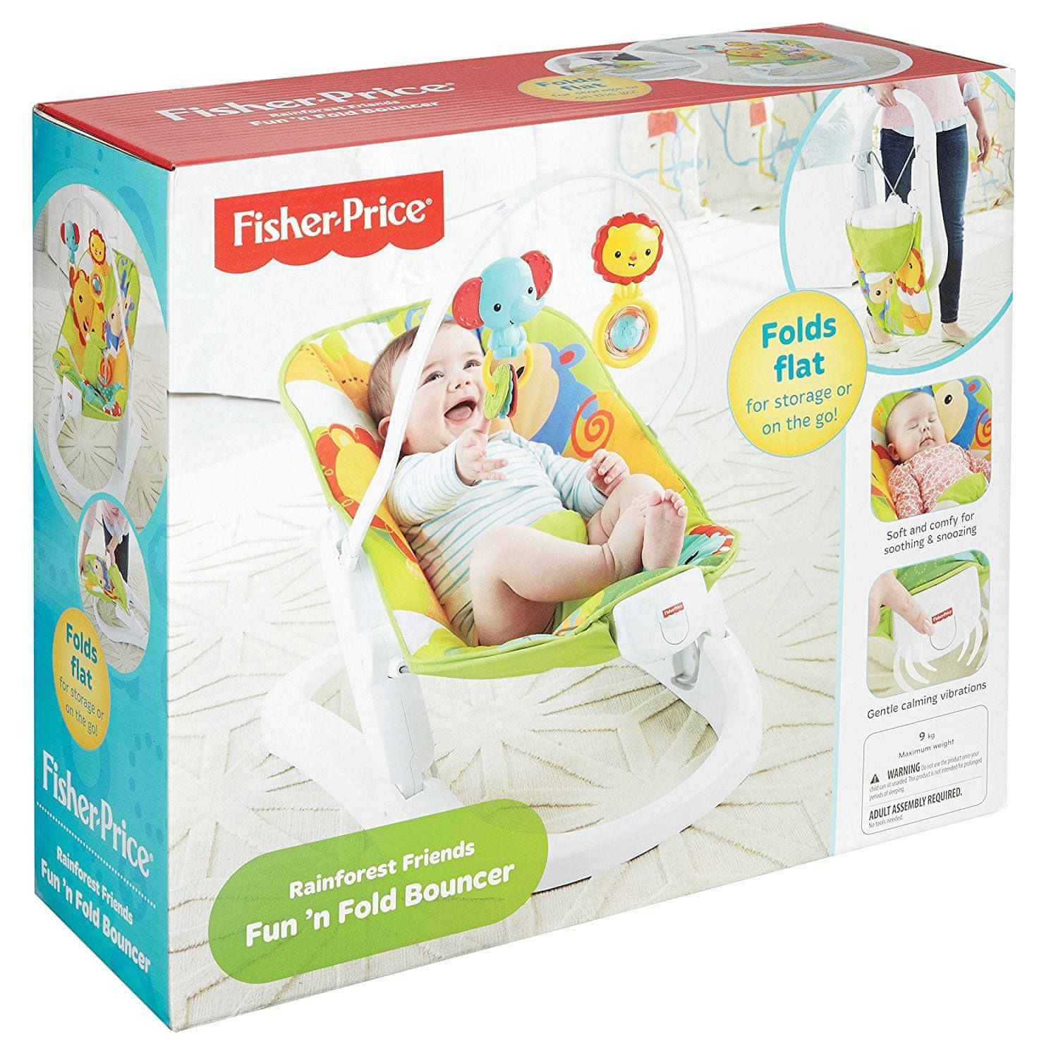 Бебешки шезлонг, 2 в 1, Тропическа гора